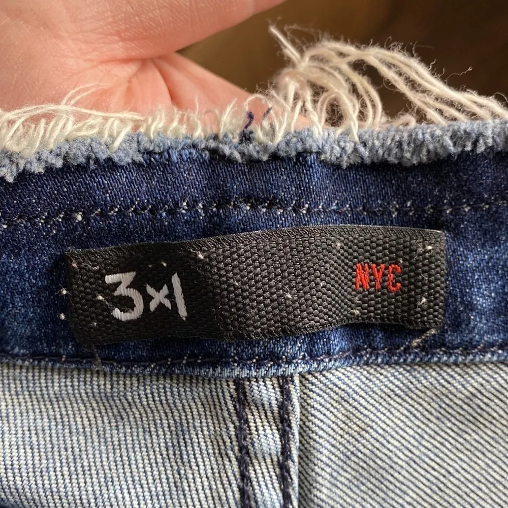 3x1 Women's TIN COO Raw Edge Shelter Distressed Waist & Hem Crop Jeans, 26 - Image 4