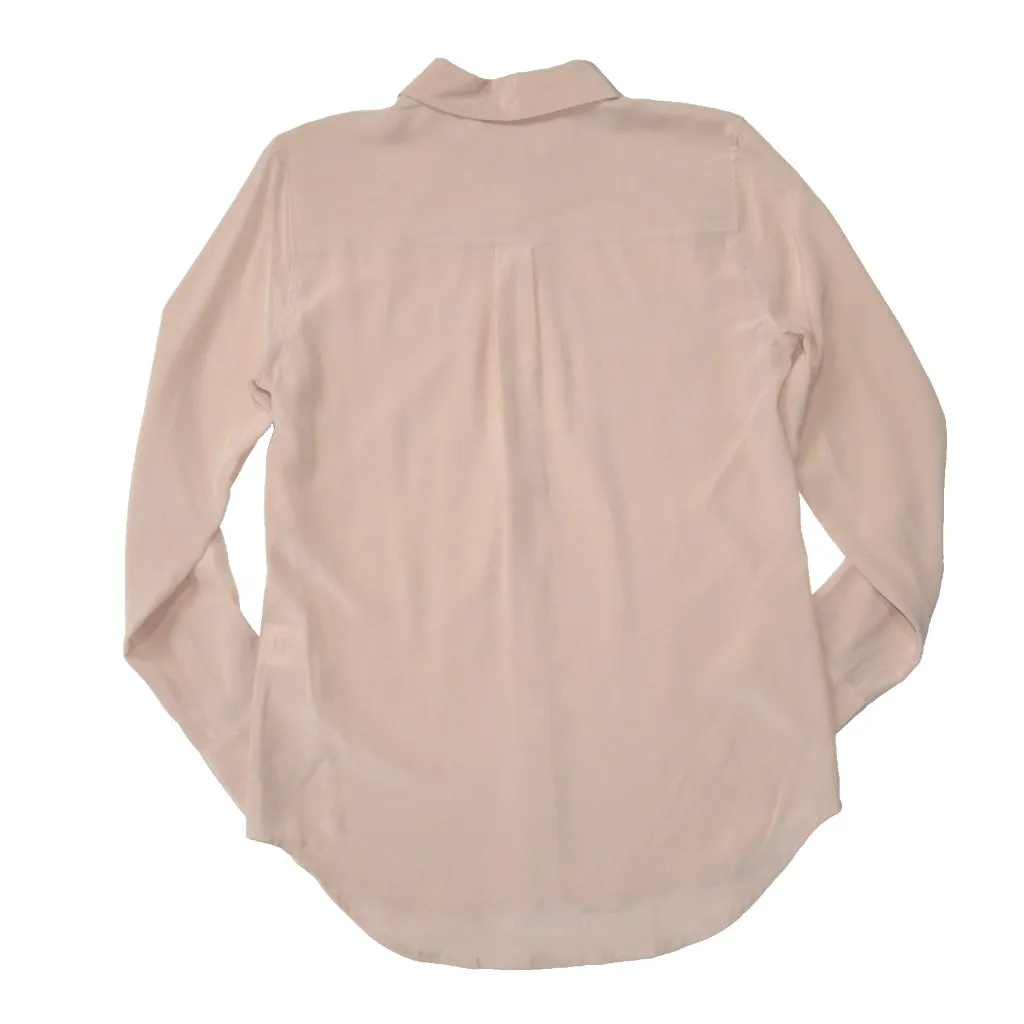 NWT Equipment Slim Signature in French Nude Washed Silk Button Down Shirt XS - Image 6