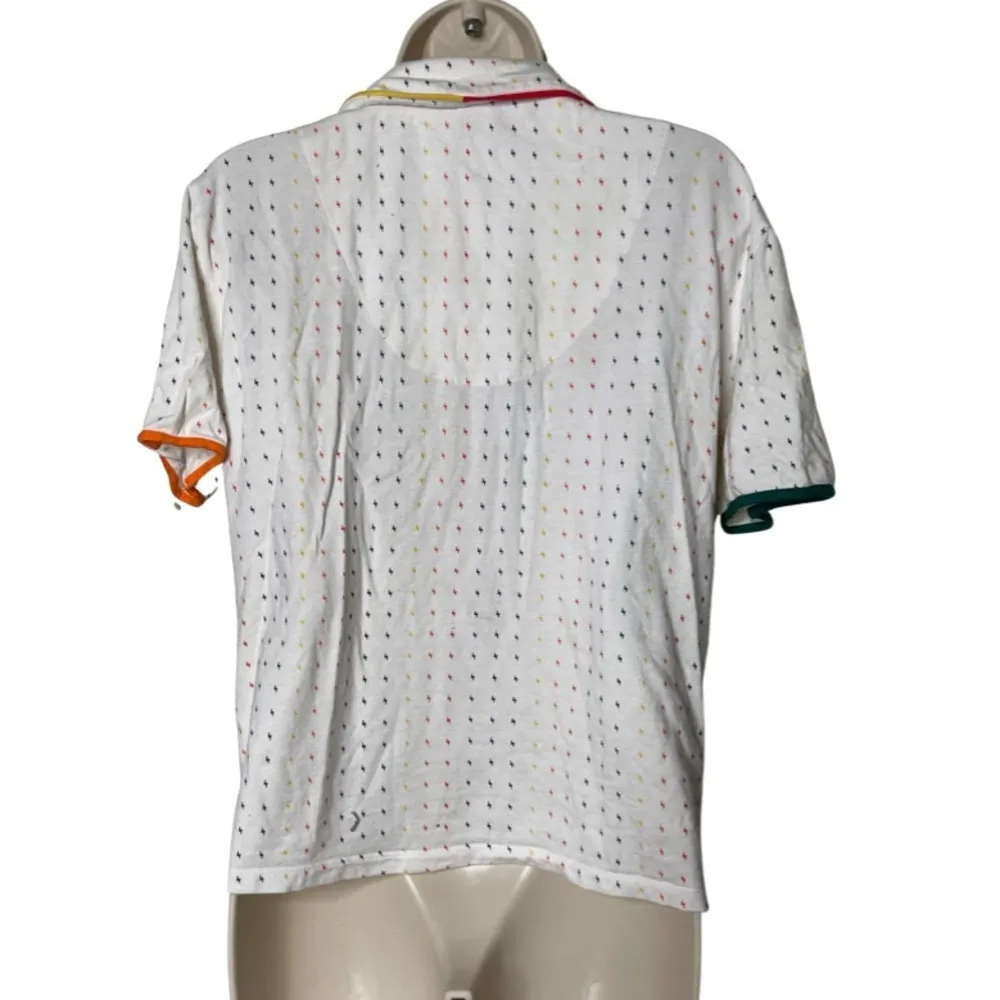 ROOM SERVICE PJS Women's Rainbow Short sleeve Pajama top only size XXS $68.00 White - Image 3