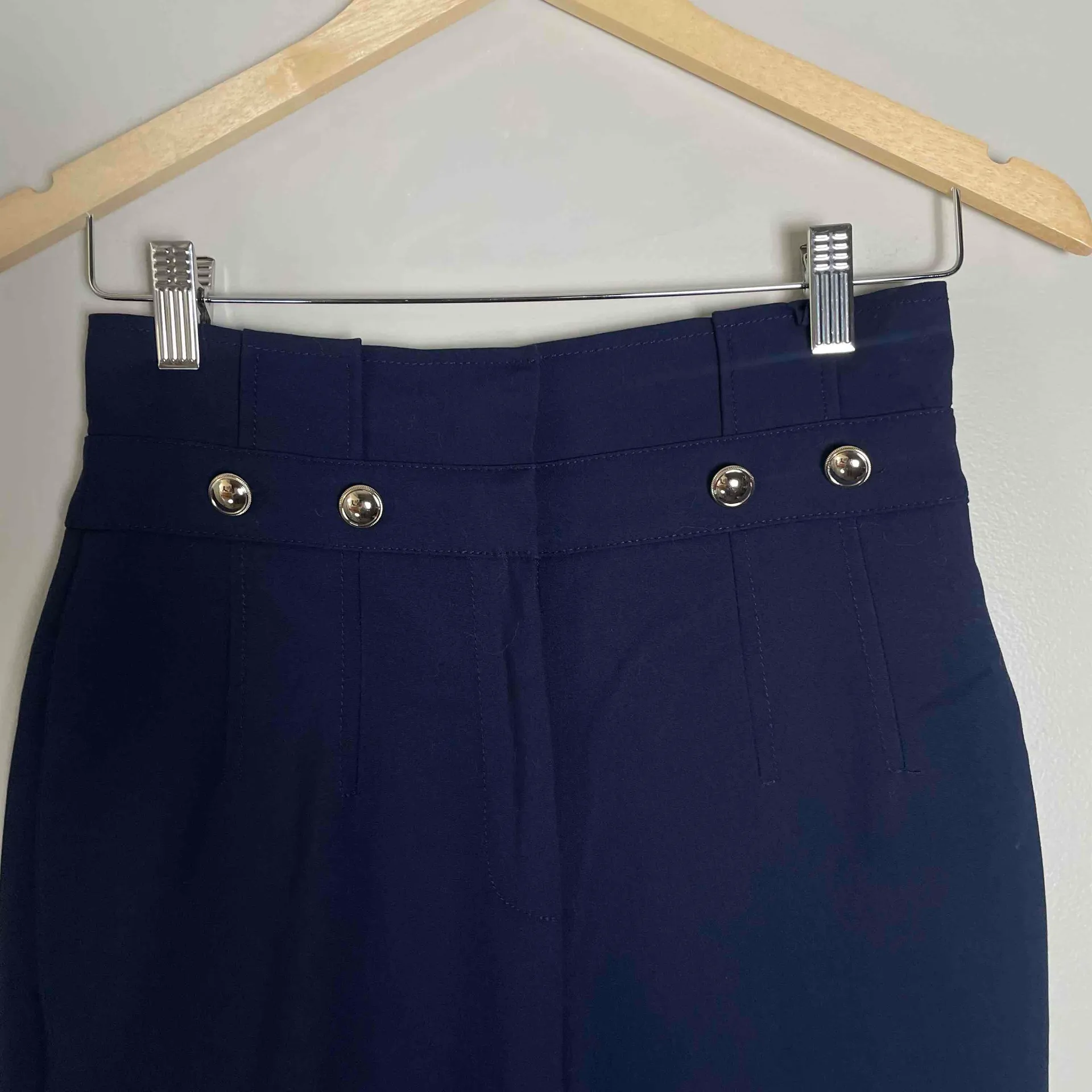 New York & Co. Women's Navy Military Highrise Ankle Ponte Pants Size 0‎ Blue - Image 4