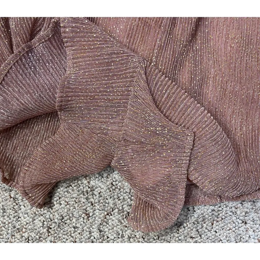 Bluebell Boutique Women's Shimmer Sparkle Romper Cold Shoulder Size 3XL Brown - Image 5