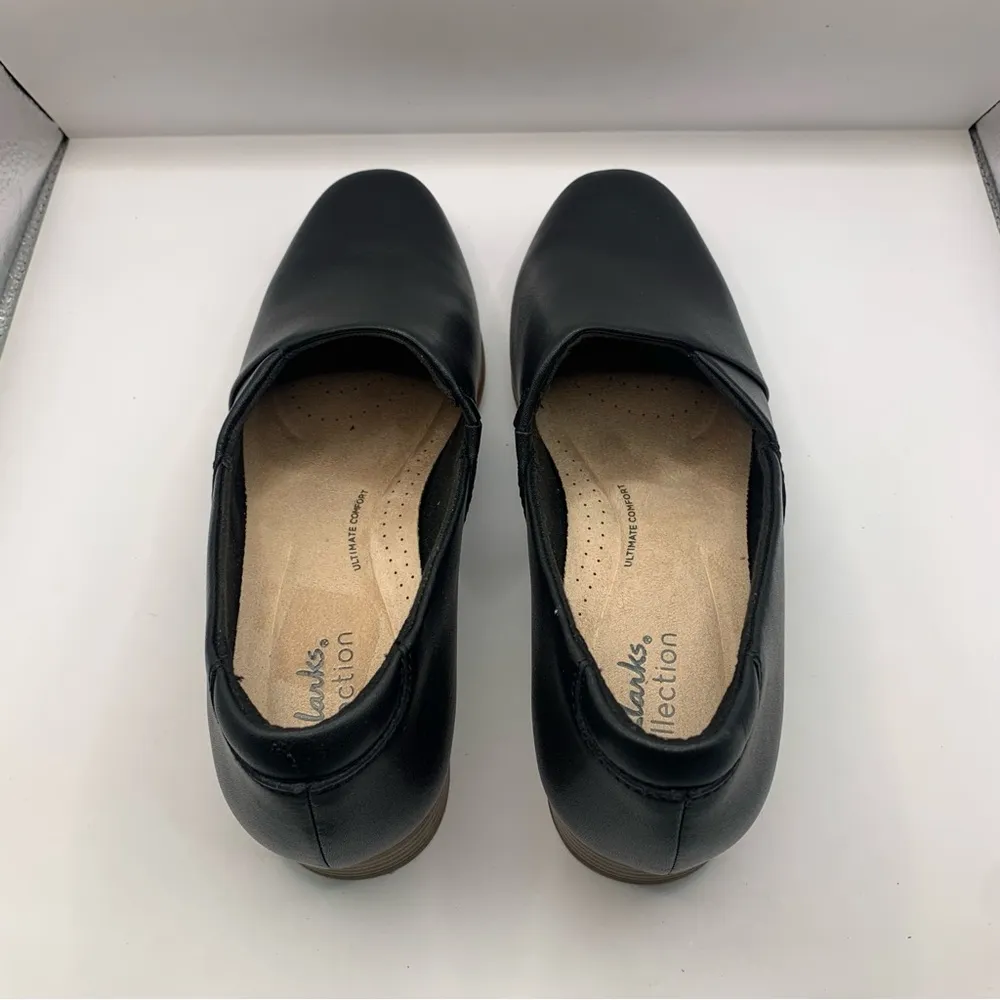 Clarks Women's Juliet Palm black soft leather loafer size 7.5M - Image 6