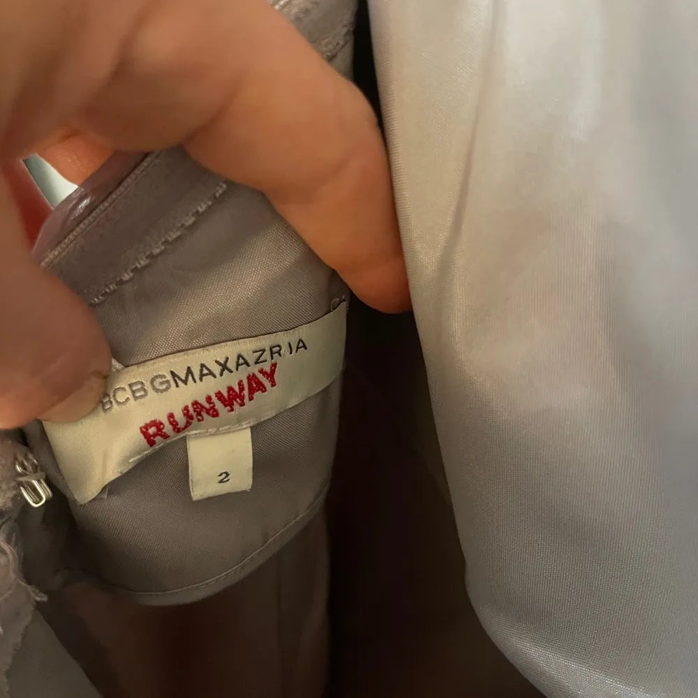 NWOT, BCBGMaxaria Runway, silk Chiffon Strapless Dress - Image 6