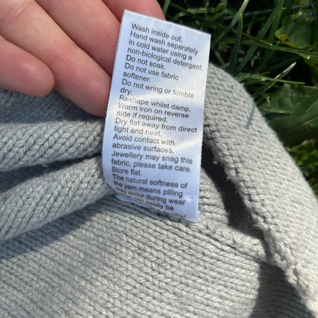 Australian Banana Blue Label Merino Wool Alpaca blend oversized mockneck sweater Gray Size XS - Image 8