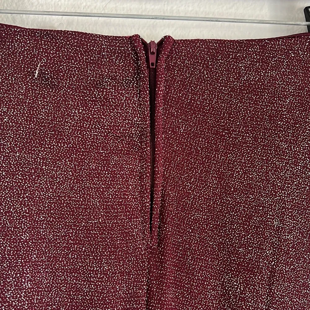 NWOT Crystal Doll Red Sparkle High Slit Maxi Skirt sz M - Image 6