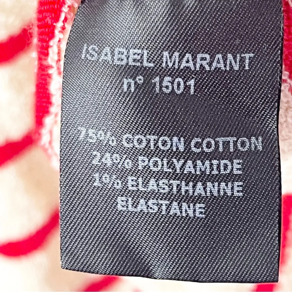 ISABEL MARANT Etoile Made In Italy Striped Colorblock 3/4 Sleeves Sweater - Image 5