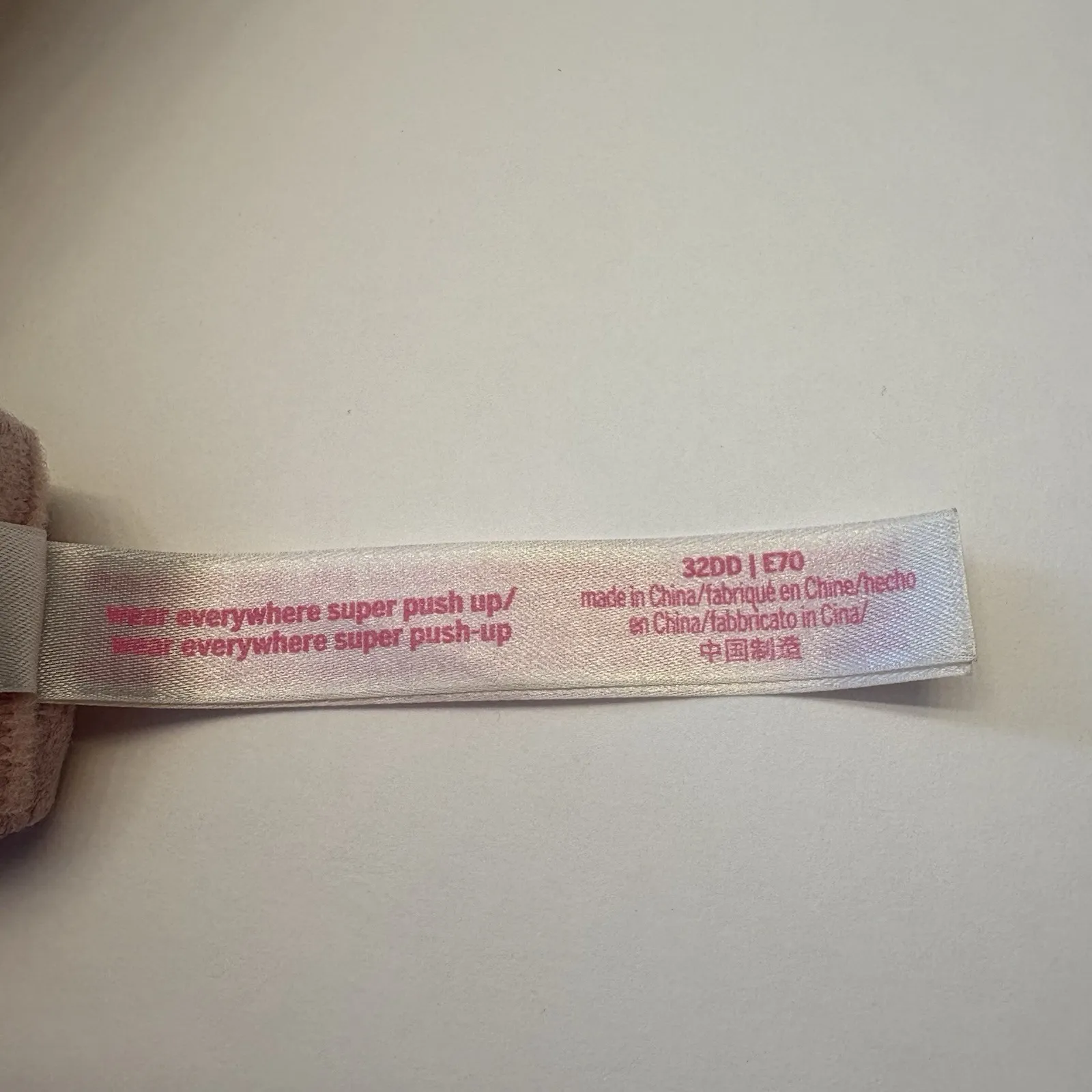 Victoria's Secret PINK Wear Everywhere Super Pushup Bra 32DD Pink‎ Leopard NEW - Image 10