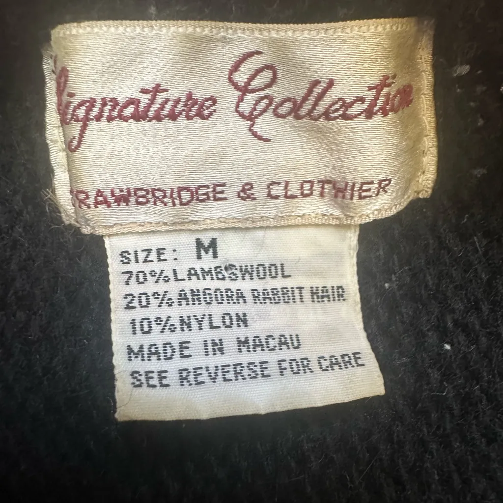 Vintage signature collection women’s medium lambs wool angora rabbit fur Holes - Image 7