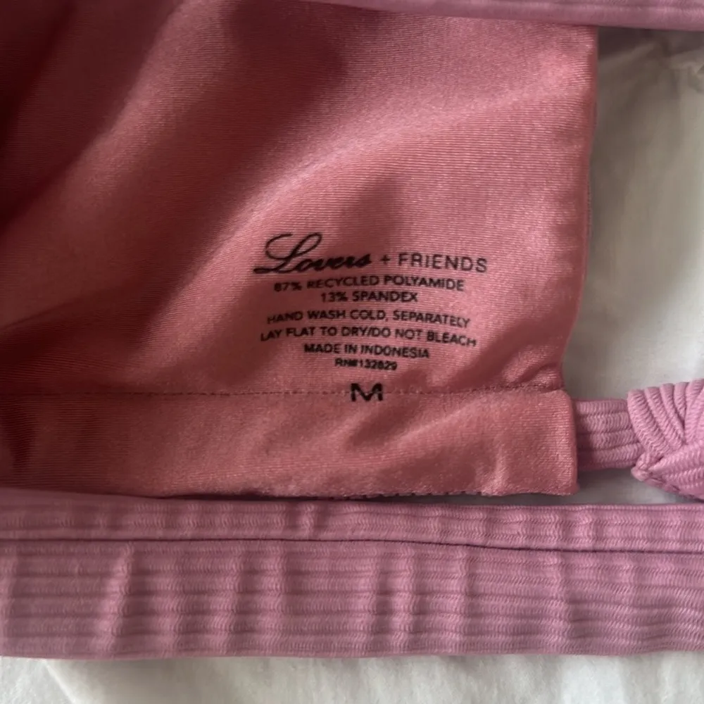 Lover + Friends Pink Bandeau Bikini Top - Image 4
