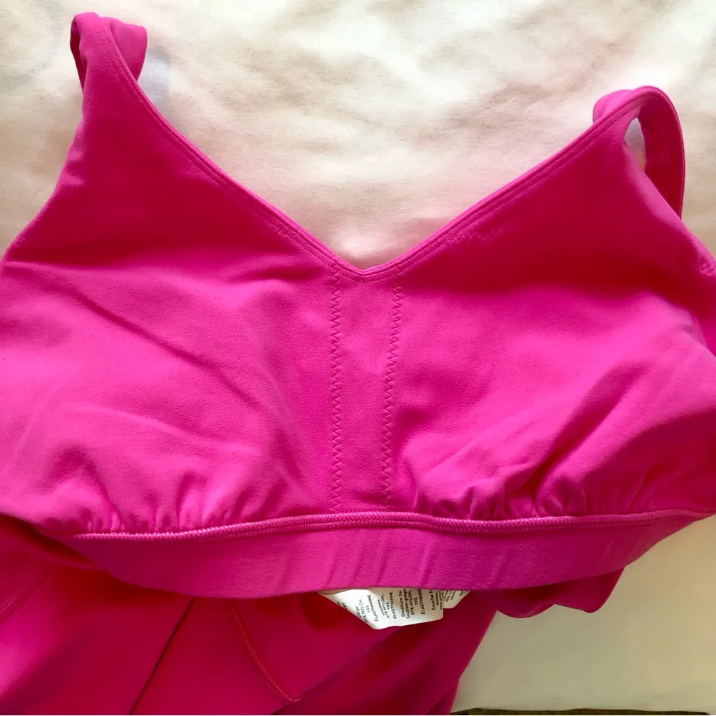 lululemon Sonic Pink Align Bodysuit with 8" Shorts Size 8 - Image 10