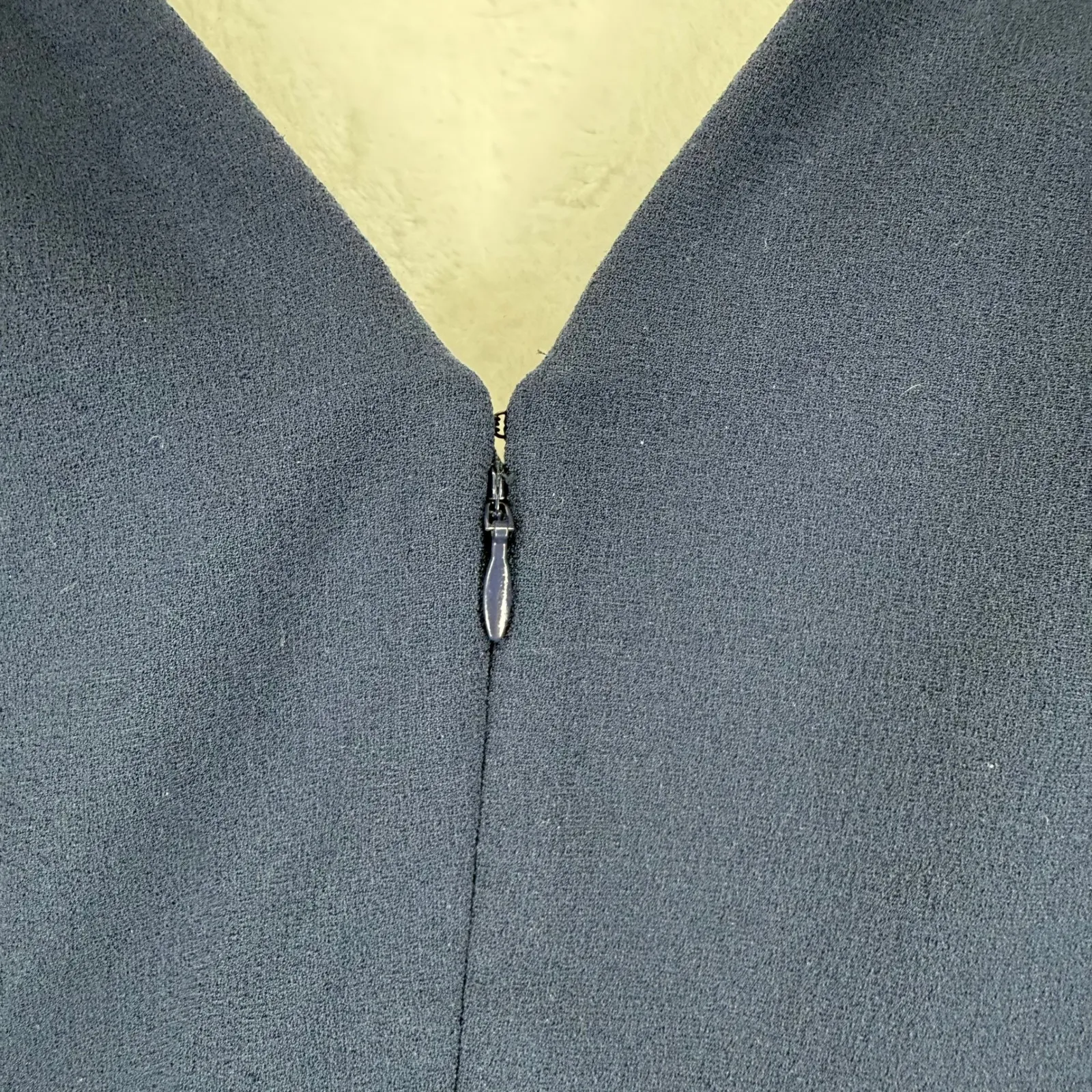 Dress The Population Navy Blue V Neck Bow Shoulder Midi Dress XS - Image 8