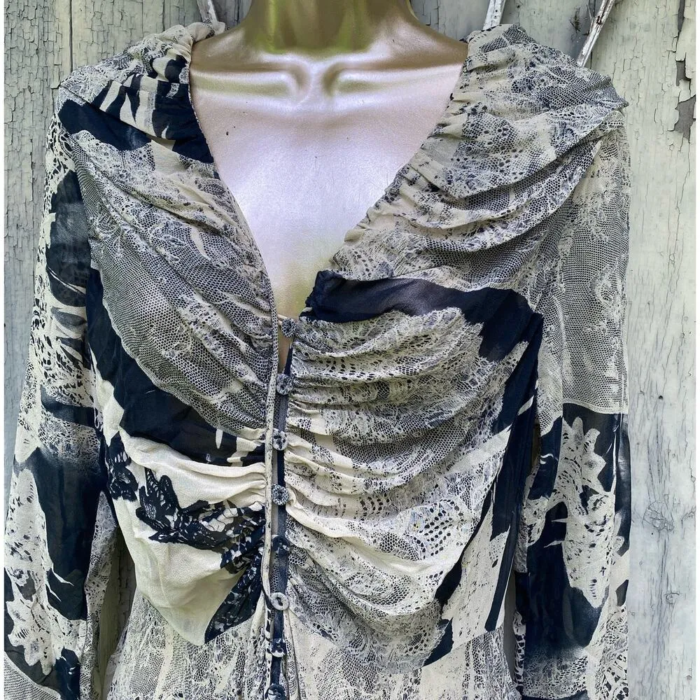 Size M//All Saints Spitalfield Dress with Layered Skirt - Image 4