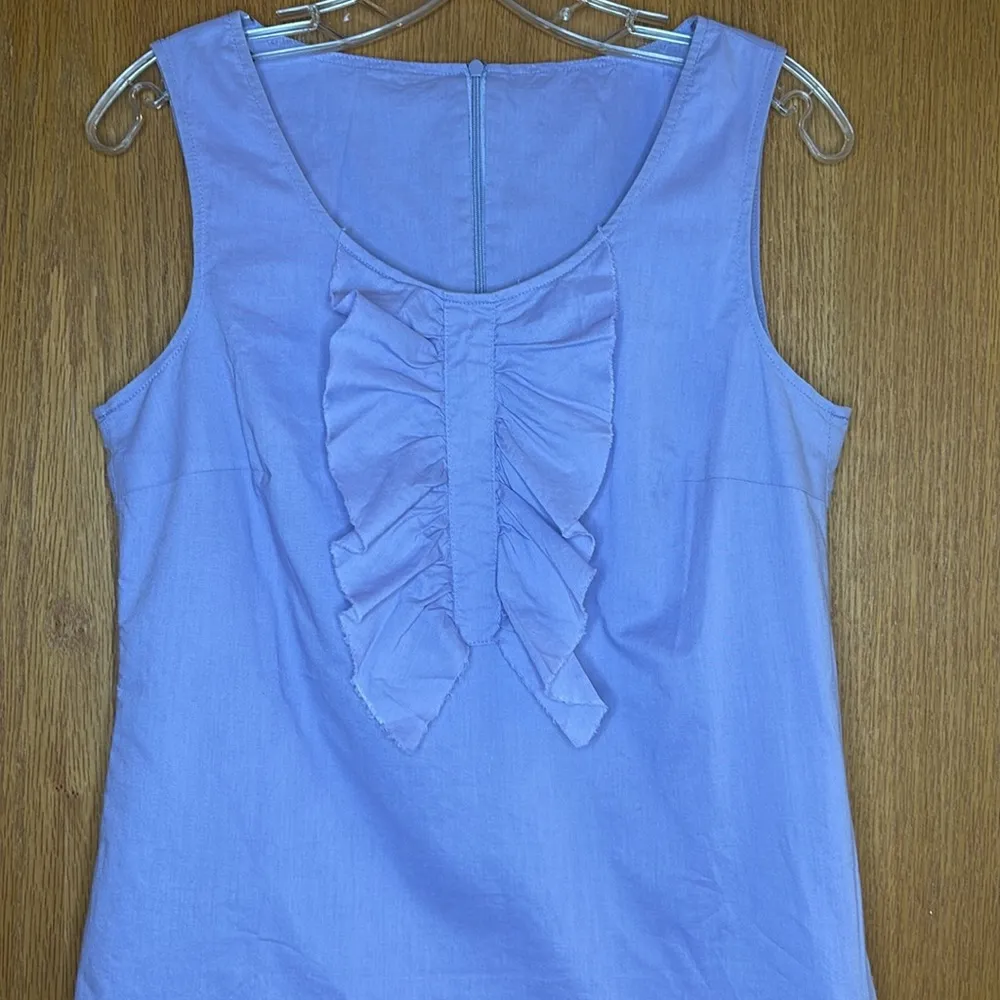 Esprit  Lavender Ruffled Lined Blouse with Hidden Zipper Back. New Without Tags - Image 8