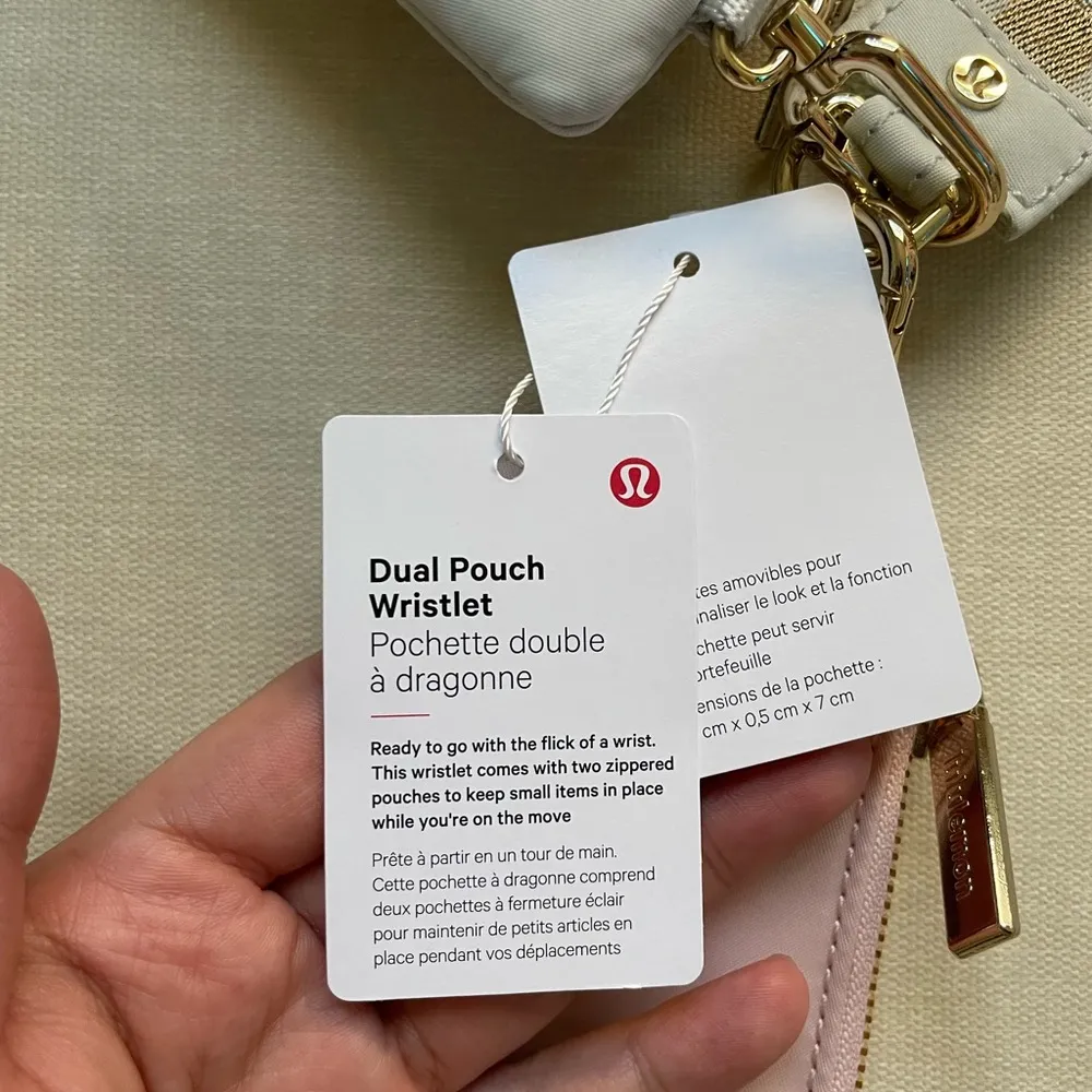 Dual Pouch Wristlet Pink/Gold/Vapor - Image 12