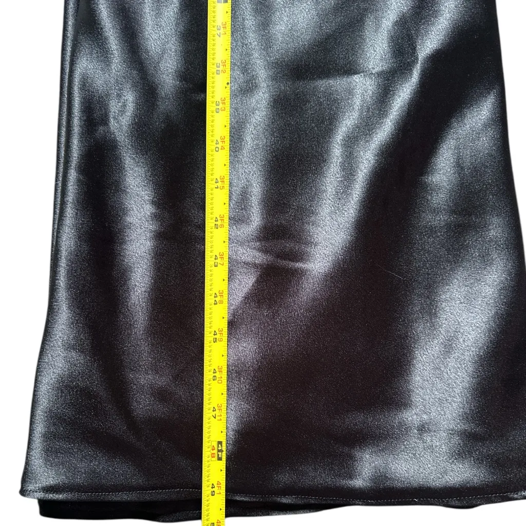 Birdy Grey Kensie Dress Women’s Elegant Shiny Satin Black One-Shoulder Sz Small - Image 10
