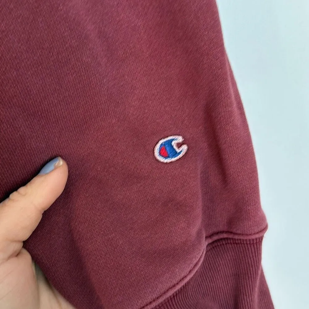 Guizo x Champion Revolve maroon oversized crewneck sweatshirt size Large - Image 5