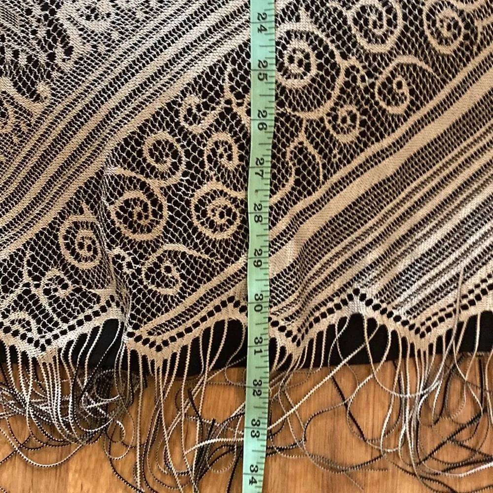 Helene Blake Vintage Art Deco Flapper Lace Fringe Midi Dress EUC Sz 12P 80’s - Image 84