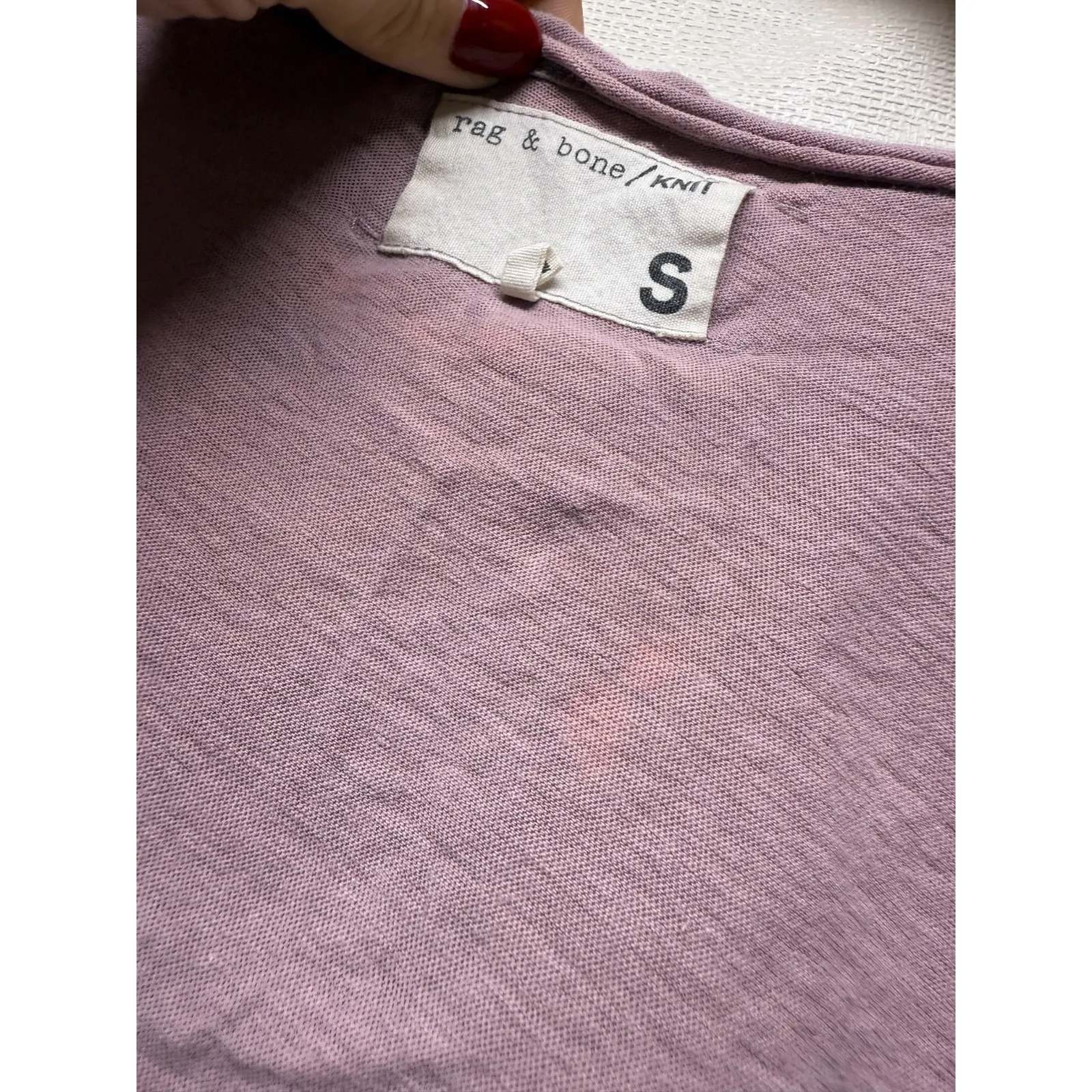 Rag & Bone‎ Knit Maxi Tank Dress Sz S Purple Linen Blend Cut Out Boho Lagenlook - Image 5