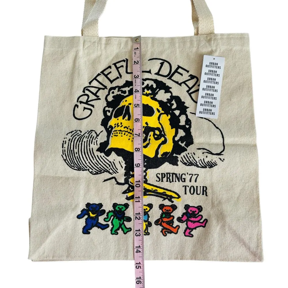 Urban Outfitters Grateful Dead Spring '77 Beige Canvas Tote Bag NWT - Image 5