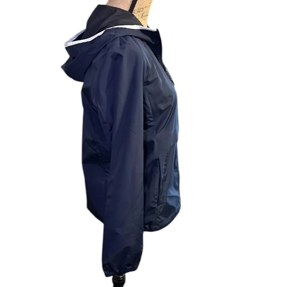 Nautica Women's Navy Performance Jacket Water Resistant Packable Lightweight - Image 3