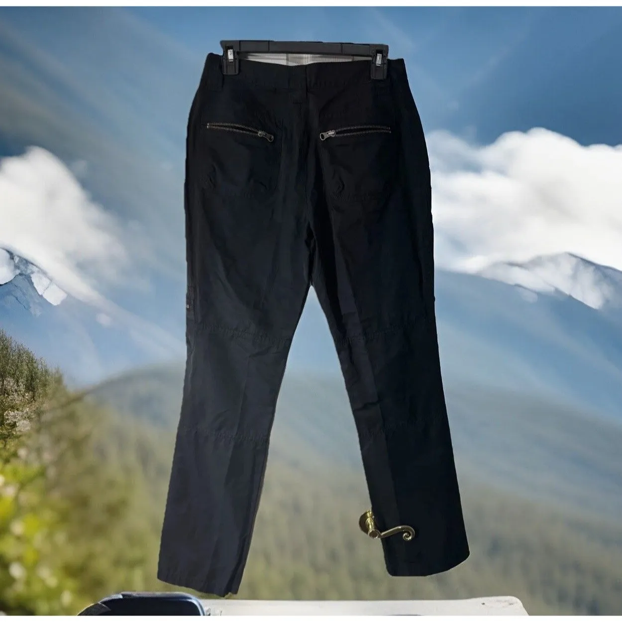 Y2K Chic Lauren Ralph Lauren Cotton Nylon Smooth Cargo Pants 6 Pockets Hong Kong - Image 5