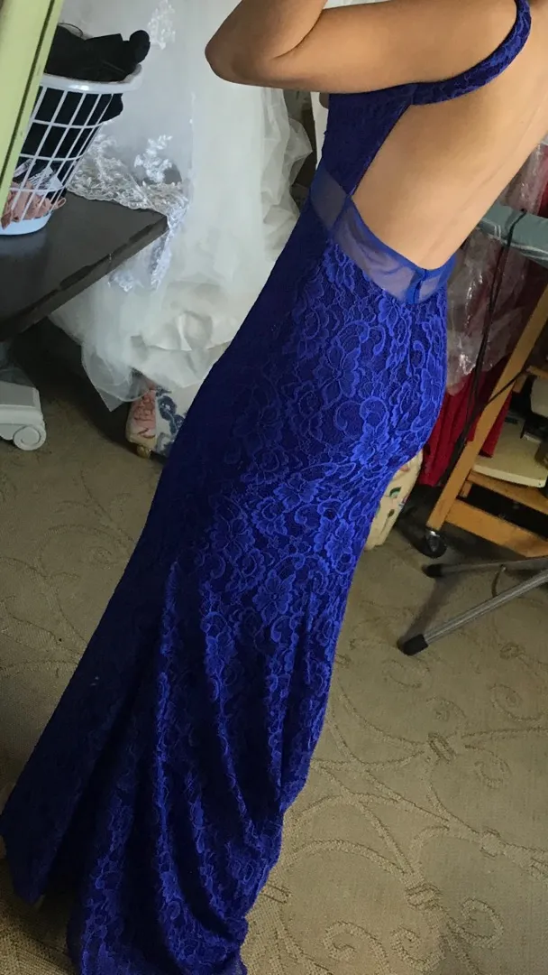 Royal Blue Prom Dress Size 0 - Image 2