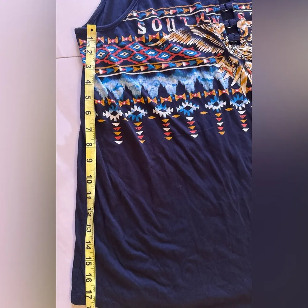 Torrid Black Graphic Embellished Tank Top size 3 - Image 9