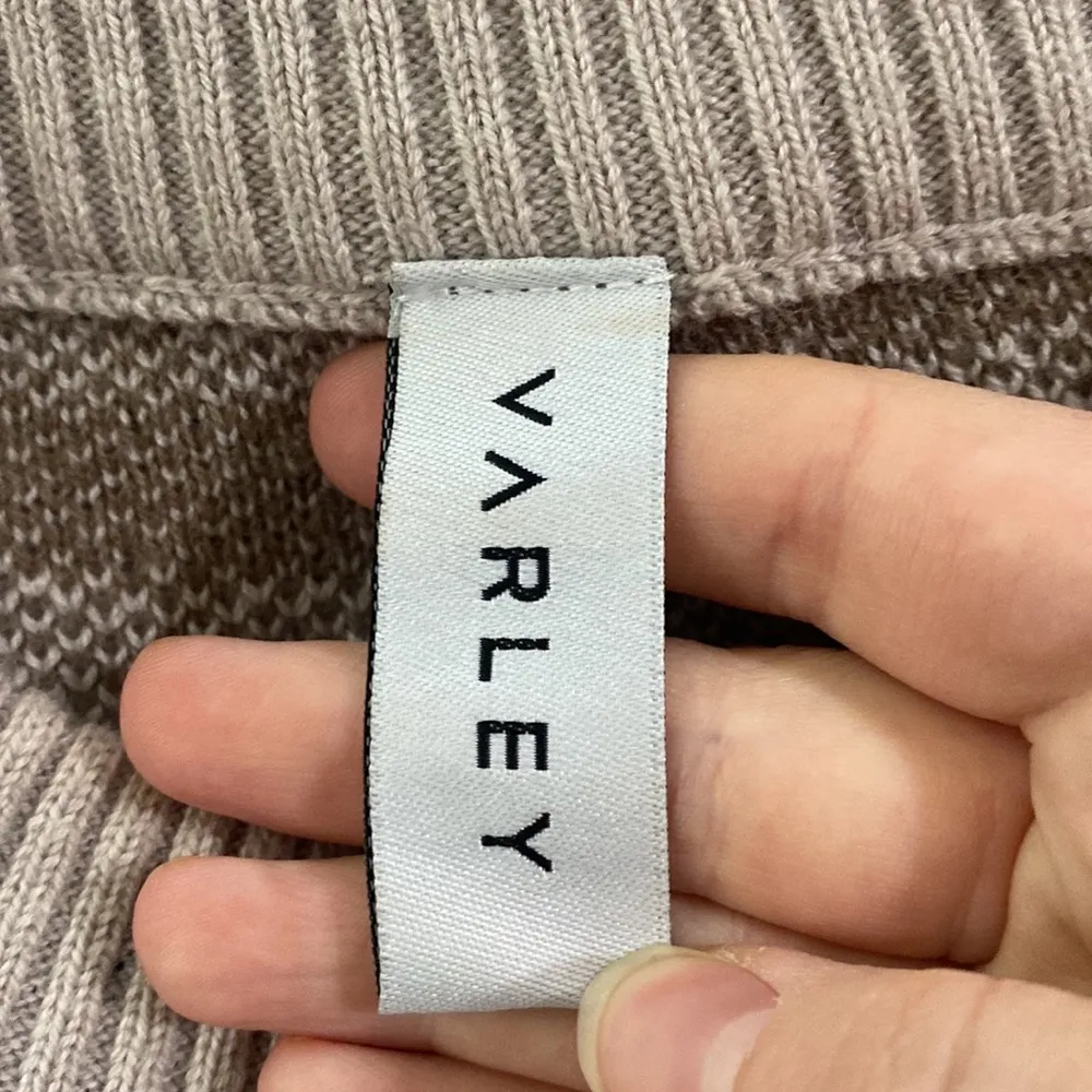 Varley Anthro Mayberry Zip wool blend longline cardigan in cobweb doe zebra sz S - Image 14