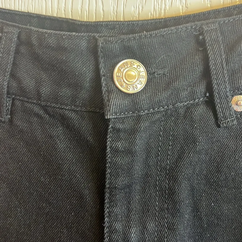 Mittoshop Black Distressed Denim Jean Shorts. Size L - Image 3