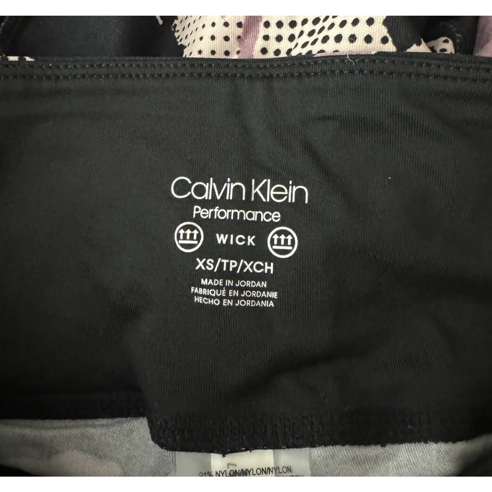 Calvin Klein Pants Women XS Purple Pink Floral Crop‎ Performance Gym Athleisure - Image 6