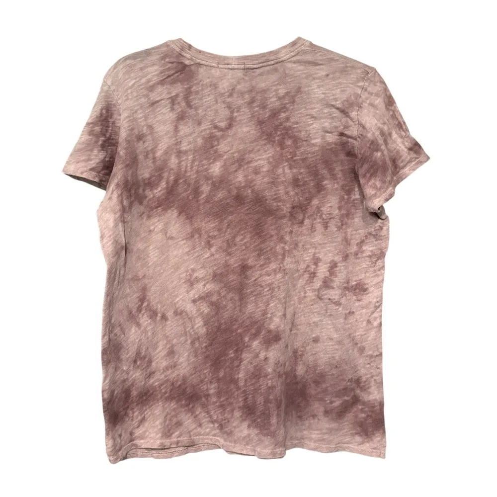 ATM Tie Dye Slub Jersey Cotton Short Sleevd Crew Neck Tee Shirt, Sz L Purple Size L - Image 8