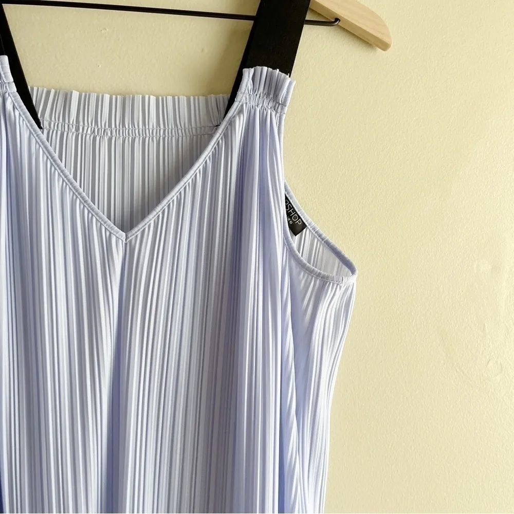 Topshop Pleated Midi Slip Dress in Lilac Purple,‎ Size 6 - Image 6