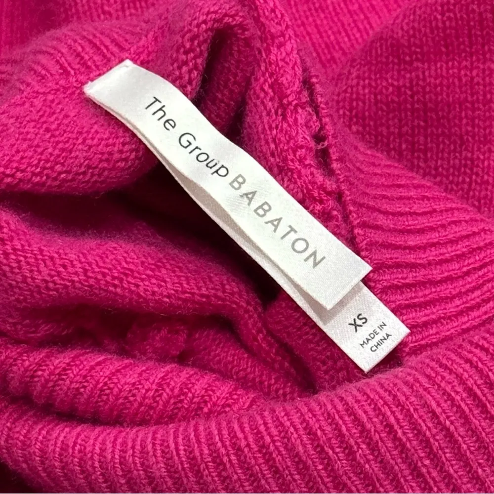 The Group by‎ Babaton Pink 100% Cashmere Cozy Turtleneck Valentine’s Holiday XS - Image 7