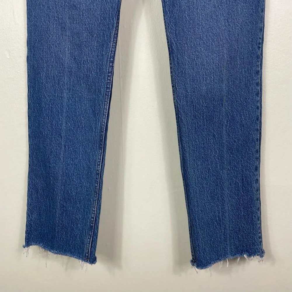 Abercrombie & Fitch Whiskered Ultra High Rise Curve Love 90s Straight Jeans - Image 4