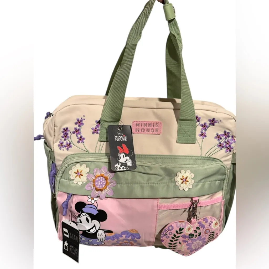 Disney Minnie Mouse messenger weekender backpack tote travel bag diaper baby bag - Image 2