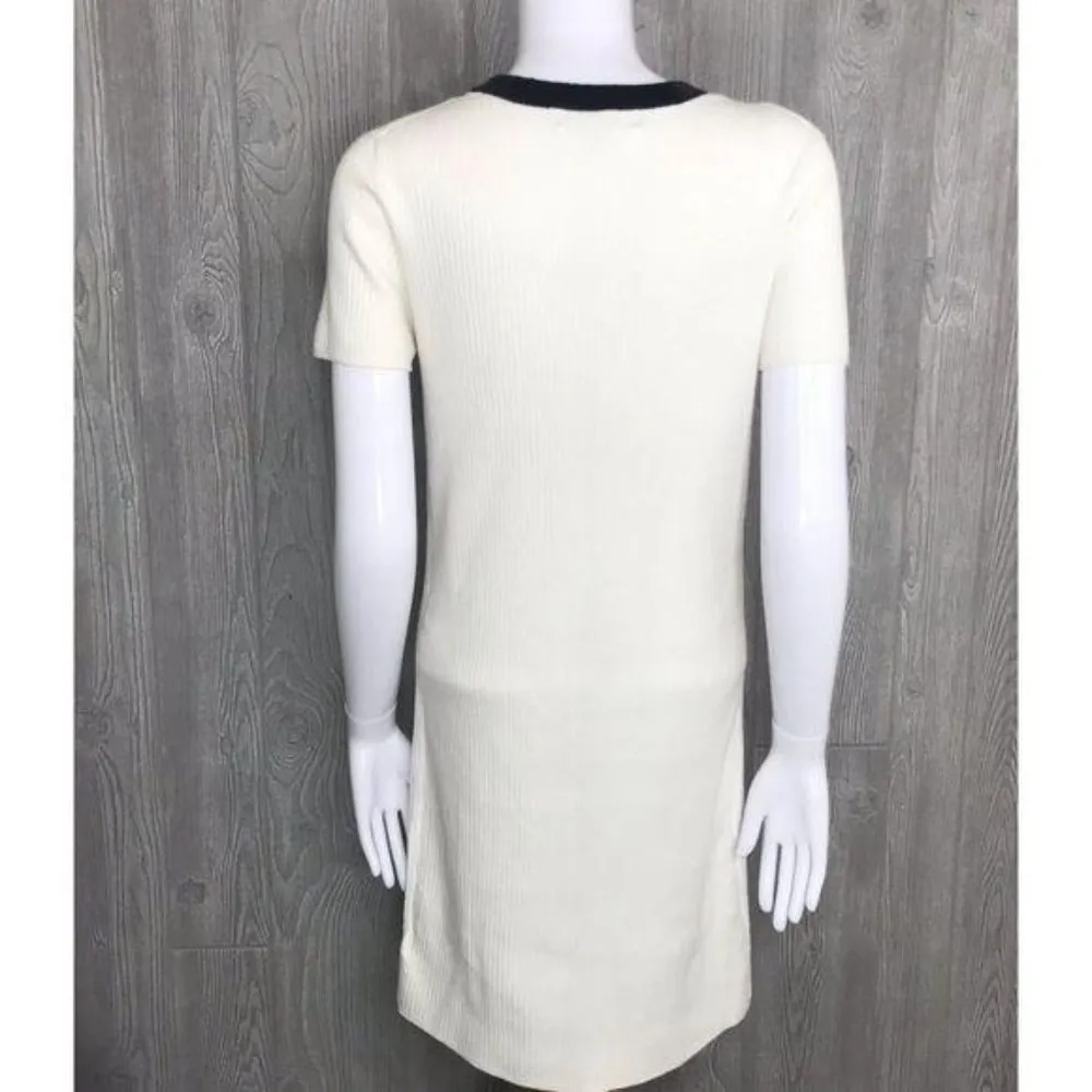 Michael kors sequin short sleeve dress w/ black trim Christmas wedding formal ca - Image 4