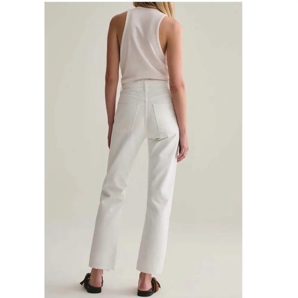 AGOLDE 90's Mid Rise Denim Loose Fit Distressed Jeans Enamel - Image 3