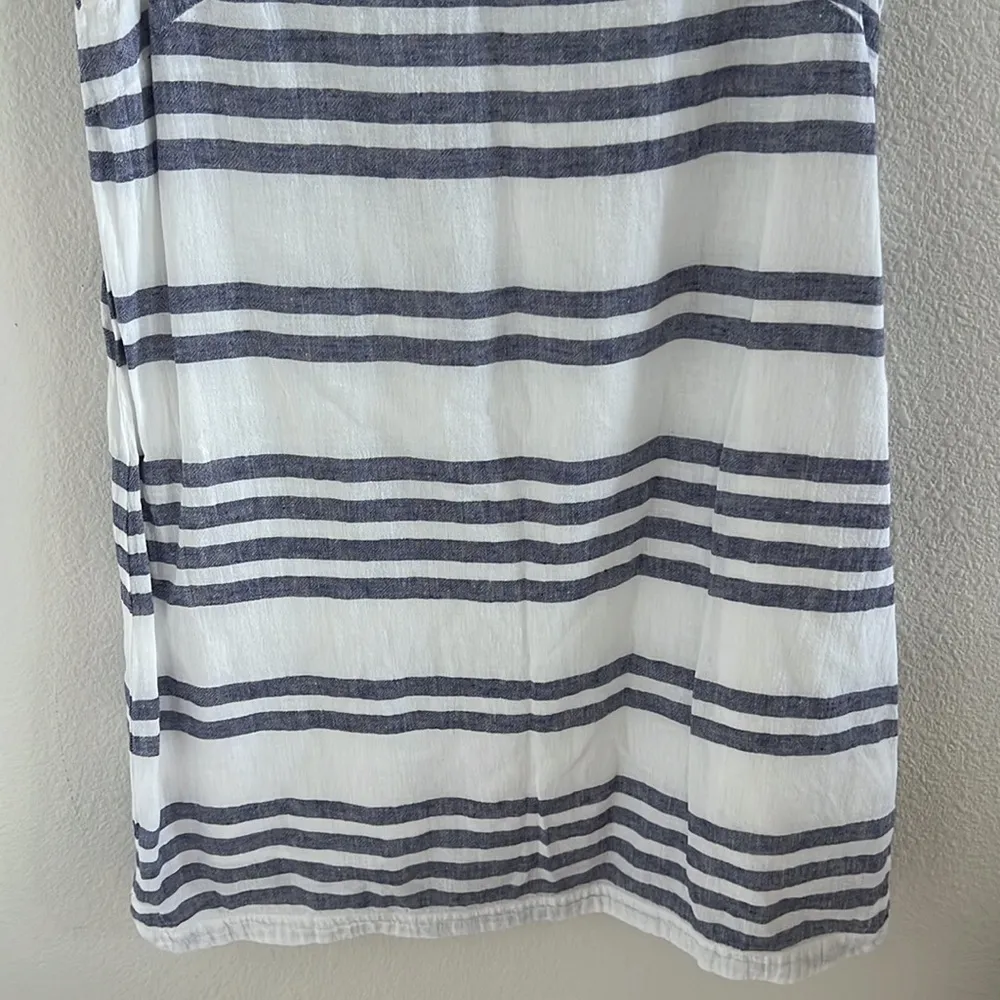Beach Lunch Lounge Collection Linen Cotton Coastal Lagenlook Dress Medium - Image 5