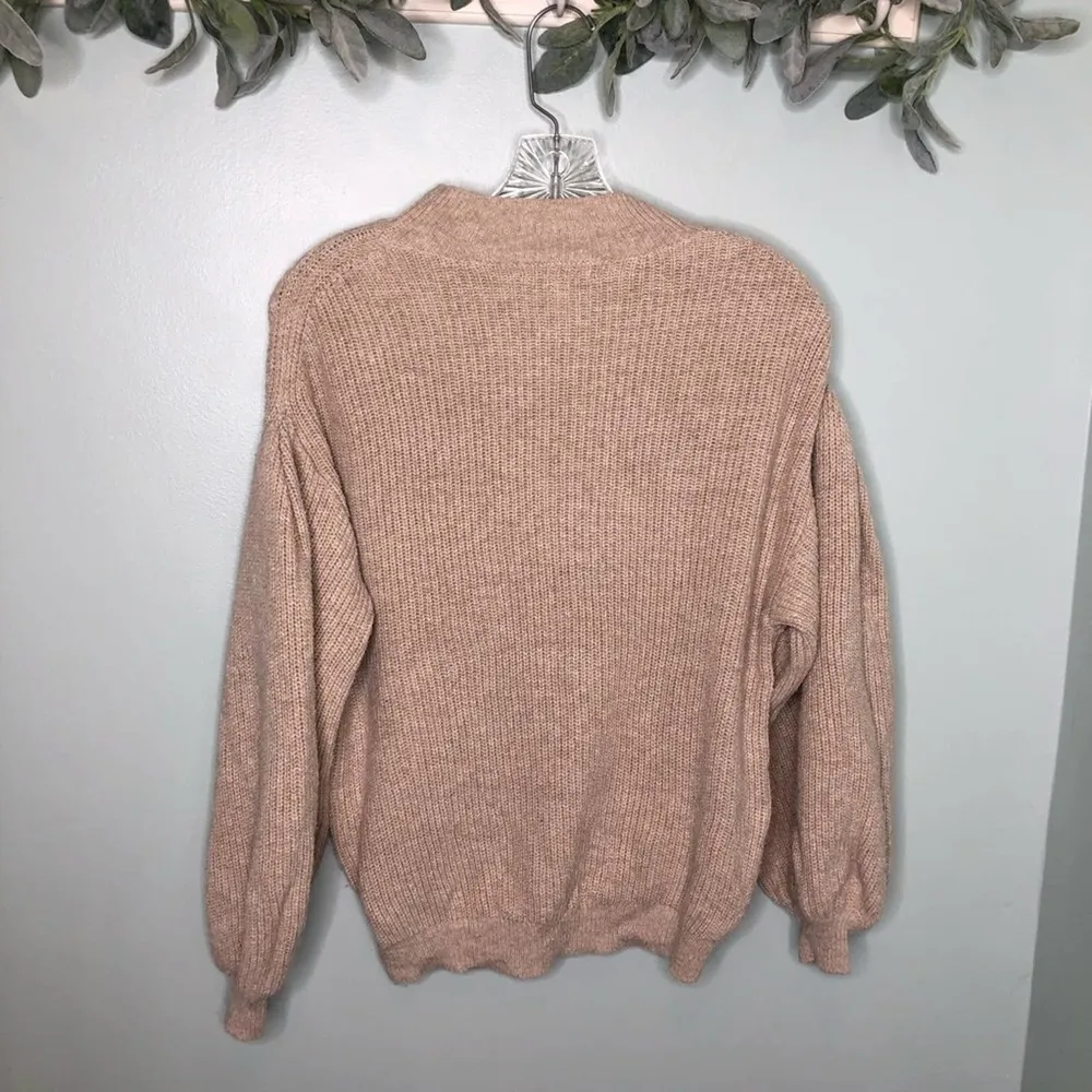 Leith  Mock Neck Balloon/ Bubble Sleeve Sweater XS - Image 7