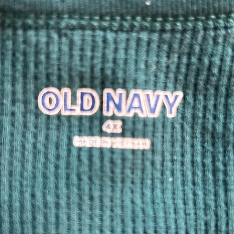 Old Navy Waffle Knit Thermal Shirt Teal 4X‎ - Image 5