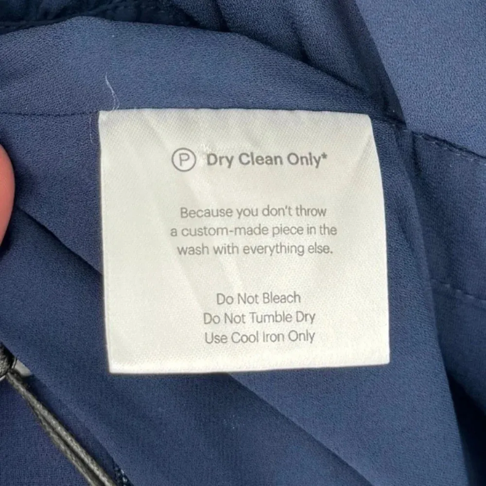 Fame & Partners NWT XS Jumpsuit Navy Tiered‎ Ruffle Wide Leg V-Neck Open Back - Image 9