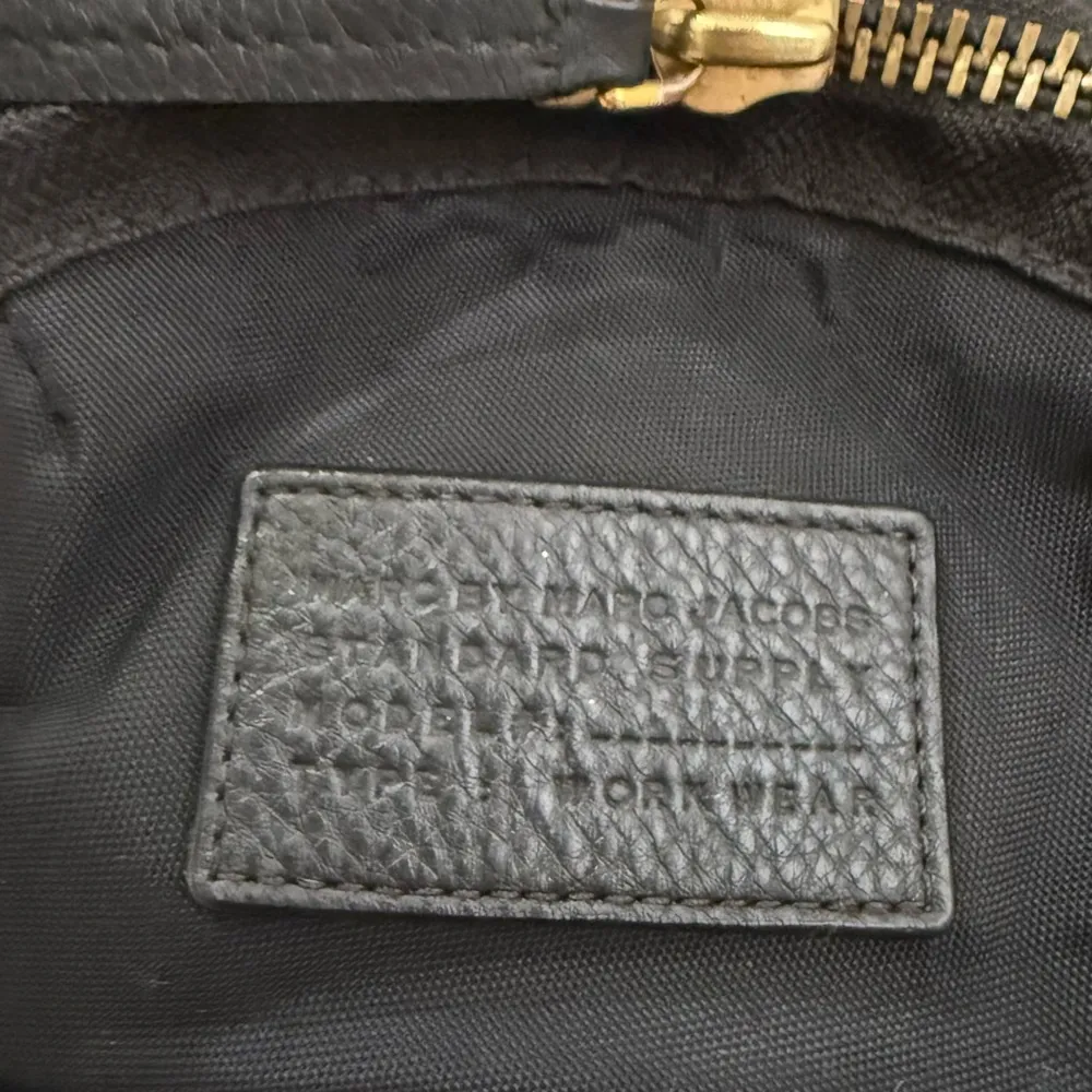 MARC by MARC JACOBS The Biker Gold Zipper Black Nylon Medium Backpack - Image 12