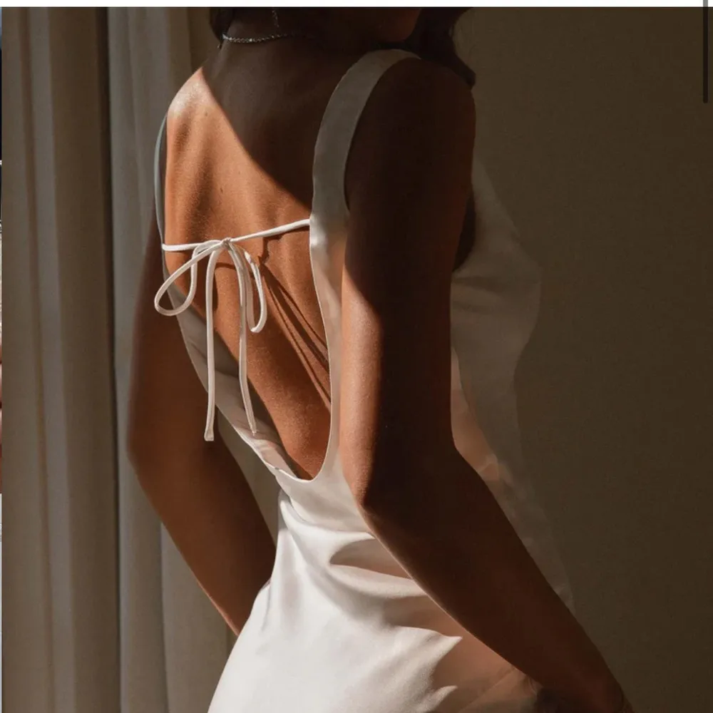 Be Mine Satin Maxi Dress White - Image 5