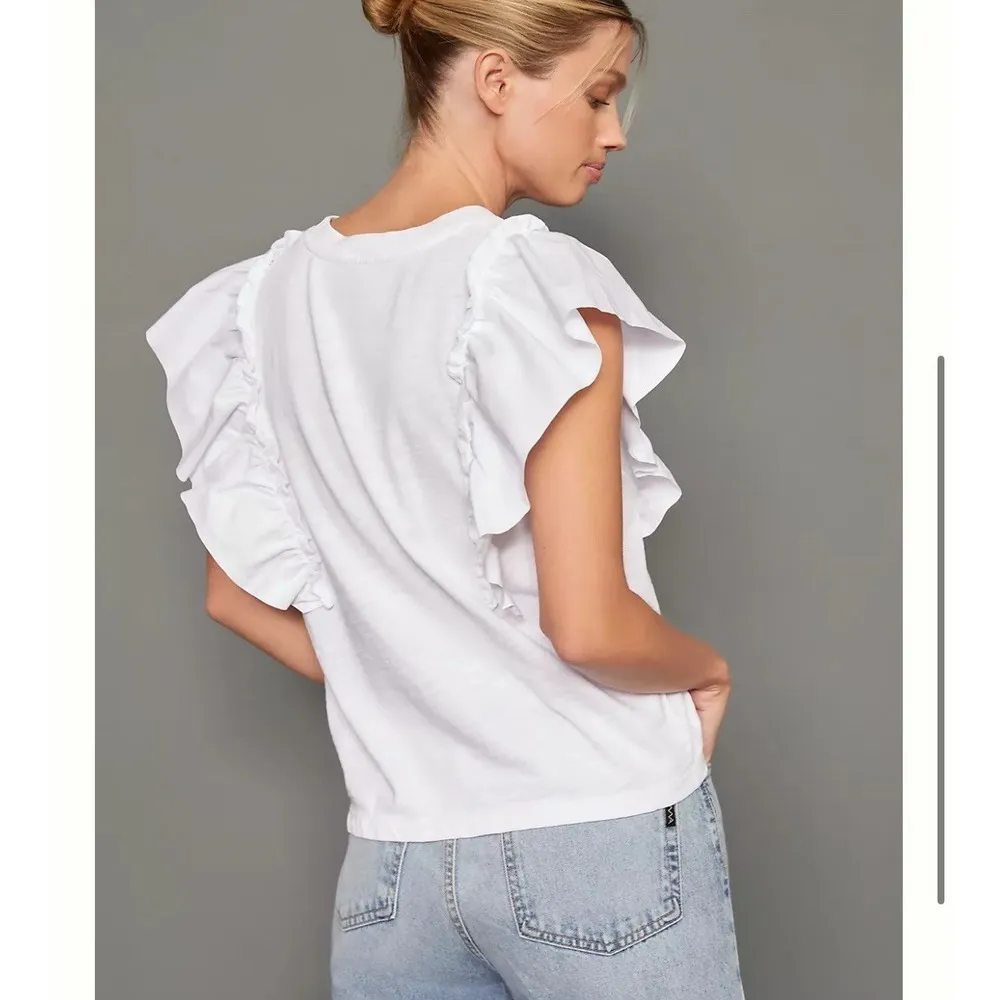 Nation LTD *flaw* Anthropologie Para Boxy Tee Sage Green Size Small - Image 9