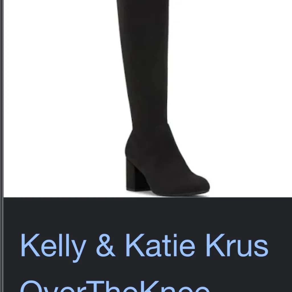 Black Knee-High Suede Boots Kelly&Katie Women’s size 7.5 - Image 3