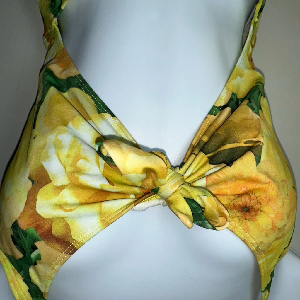 Out From Under Printed Cut-Out One-Piece Swimsuit‎ Urban Outfitters Lemon Size M - Image 3