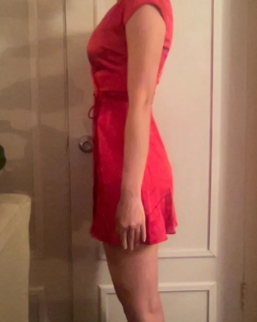 Satin Wrap Dress - Image 6