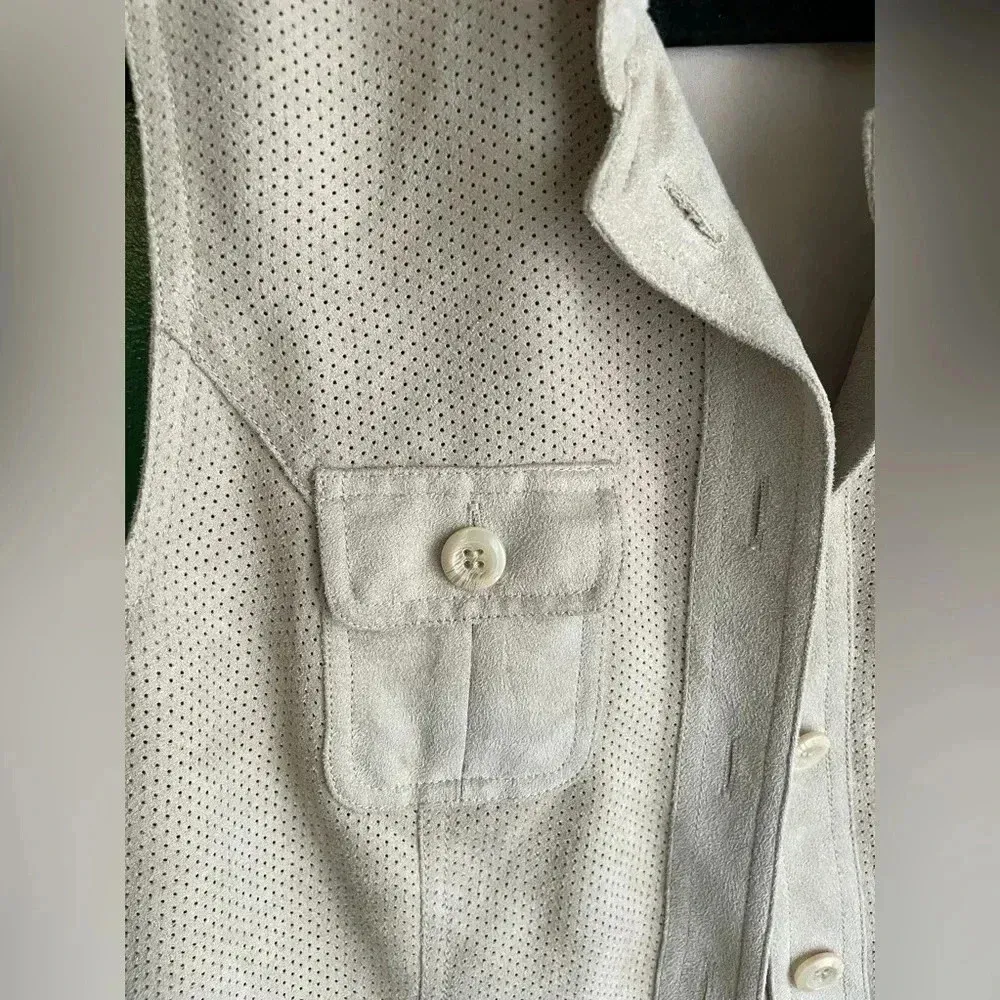 Chico’s Vegan Suede Vest Jacket Size‎ 0 Small EUC! - Image 2