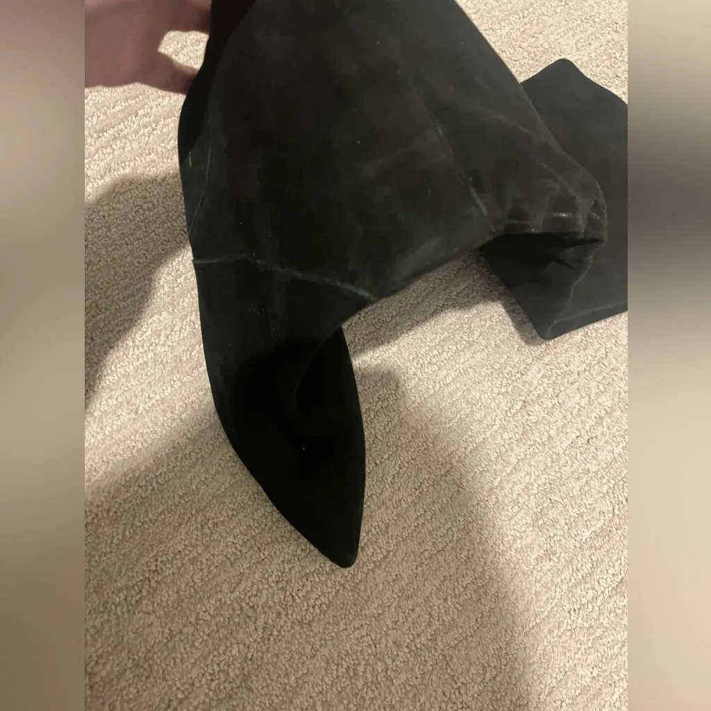 ALDO BLACK GENUINE SUEDE OVER KNEE BOOTS US9 - Image 8