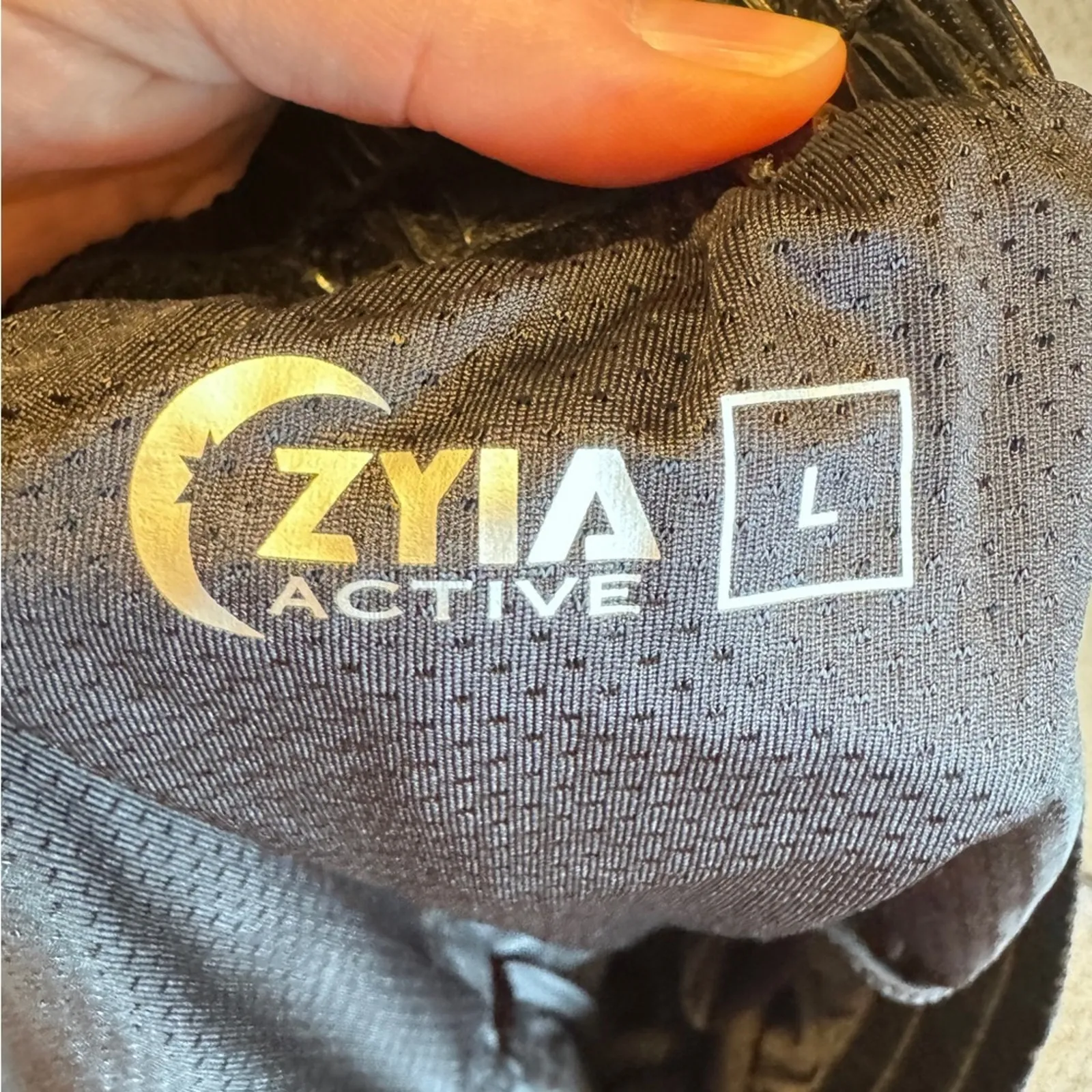 Zyia Active Black Midnight Gloss High Rise Athletic Shorts Womens L Casual Gym - Image 7